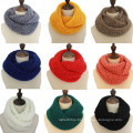 New arrival warm stylish soft solid color unsex woolen yarn plain knitting scarf